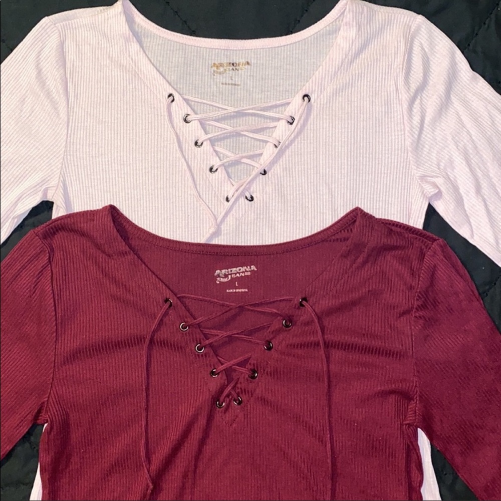 Lace-up tops